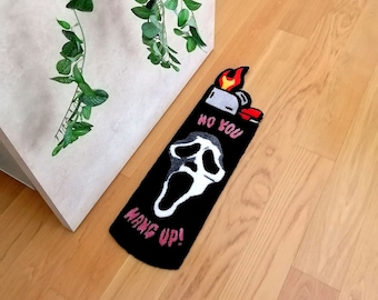 Lighter custom tufted rug, movie character area rug, horror customize carpet for halloween decor, horror movie handmade rug,