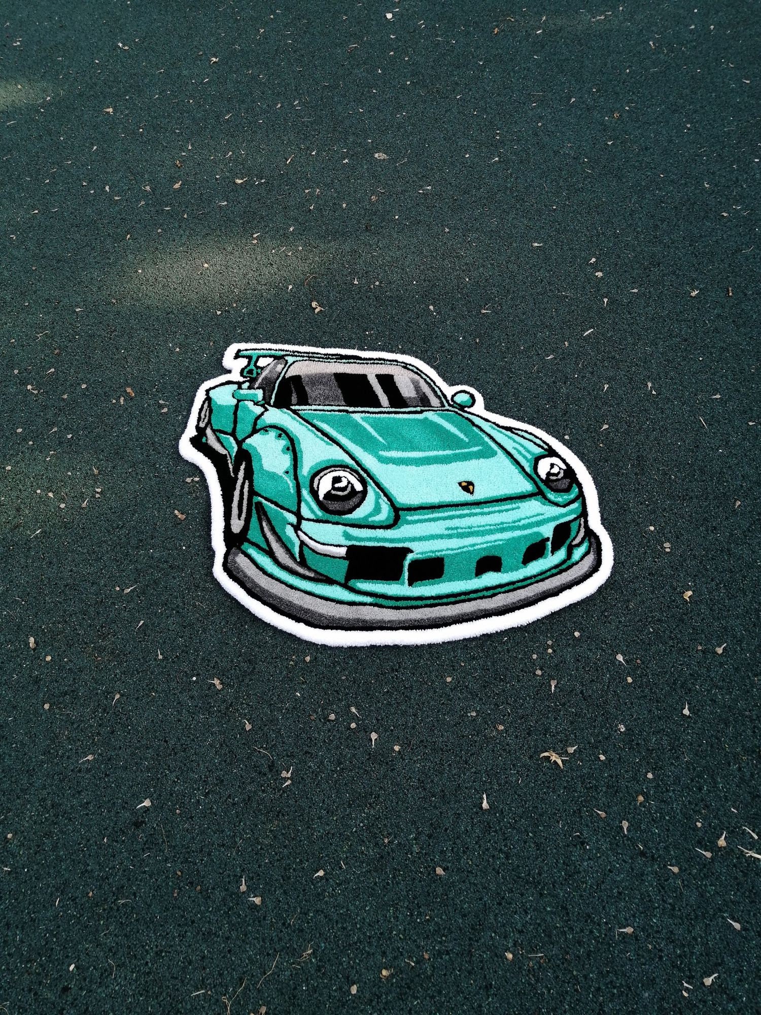 vintage-car-tufted-rug-car-rug-porsche-art-tufted-carpet-aesthetic