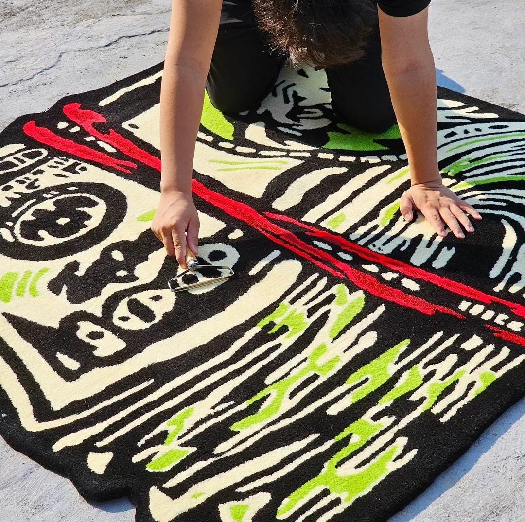 100 Dollar Bill Tufted Rug, Dollar Money Custom Rug, Handmade Rug ...