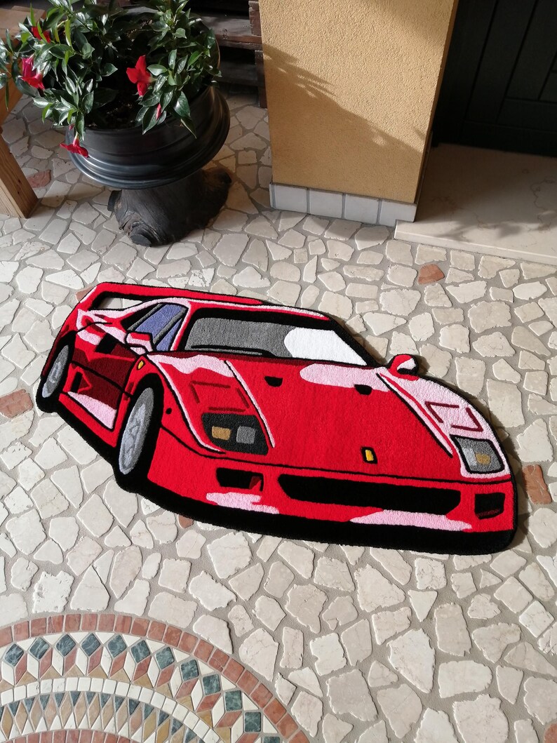 f40 car tufted rug