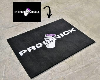 Custom logo rug, personalized tufted carpet, custom carpet 8ft, personzalized rug,  large custom rug, handmade rug, customized gift