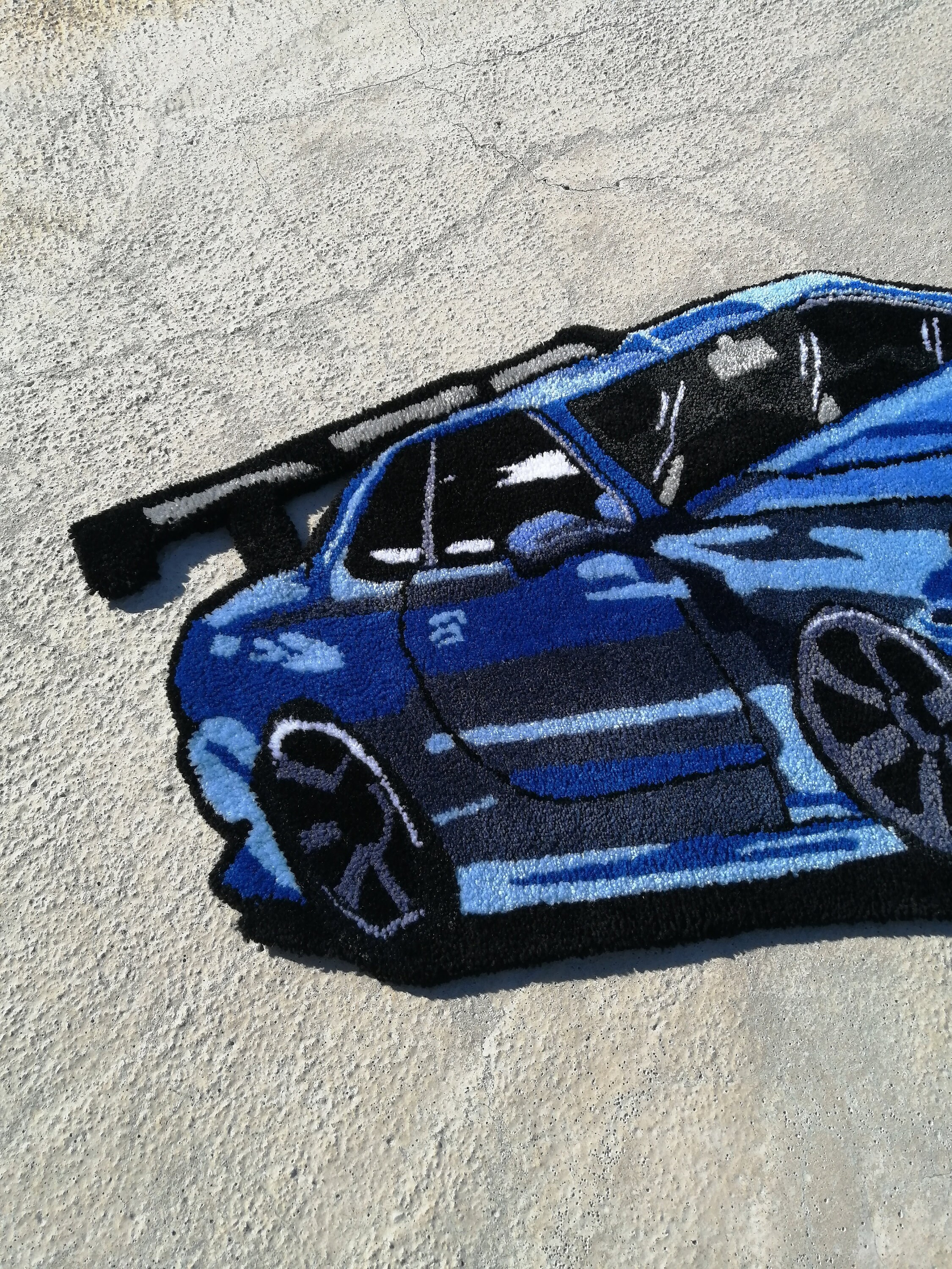 Vehicle Rug Sport Car Tufted Rug, Car Rug, Skyline R34 Fluffy Carpet, Aesthetic ...