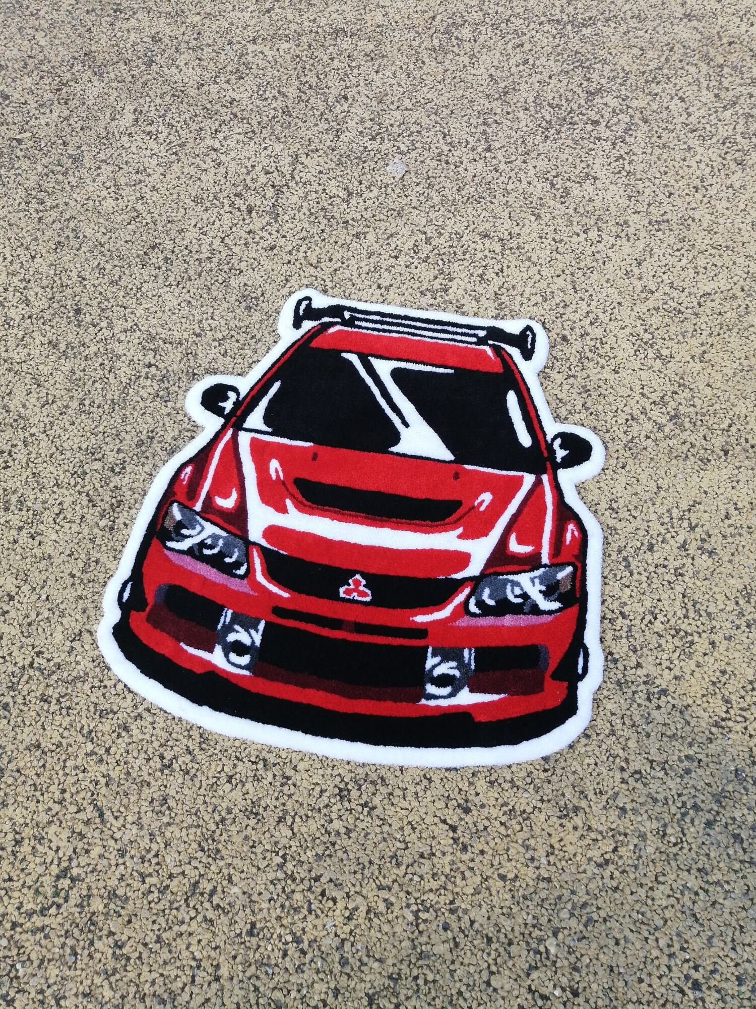 JDM Car Tufted Rug, Japanese Car Rug, Mitsubishi Art Carpet, Handmade ...