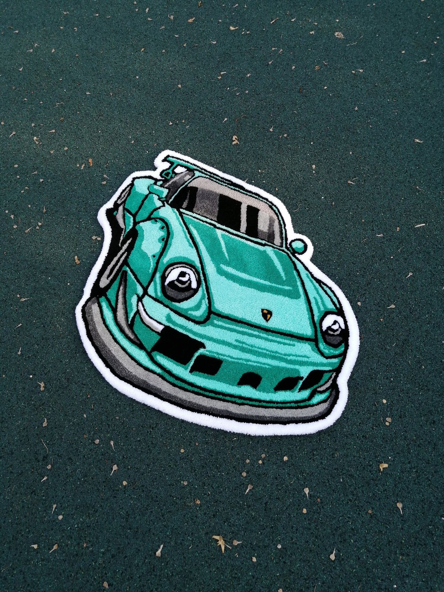 Vintage Car Tufted Rug Car Rug Porsche Art Tufted Carpet - Etsy