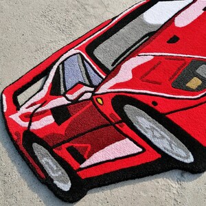 retro car rug