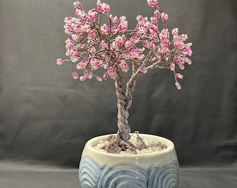 Handcrafted Beaded Wire Tree, Gift, Art, Decor