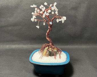 Natural Moonstone Wire Tree, Gift, Handmade Decor, Art