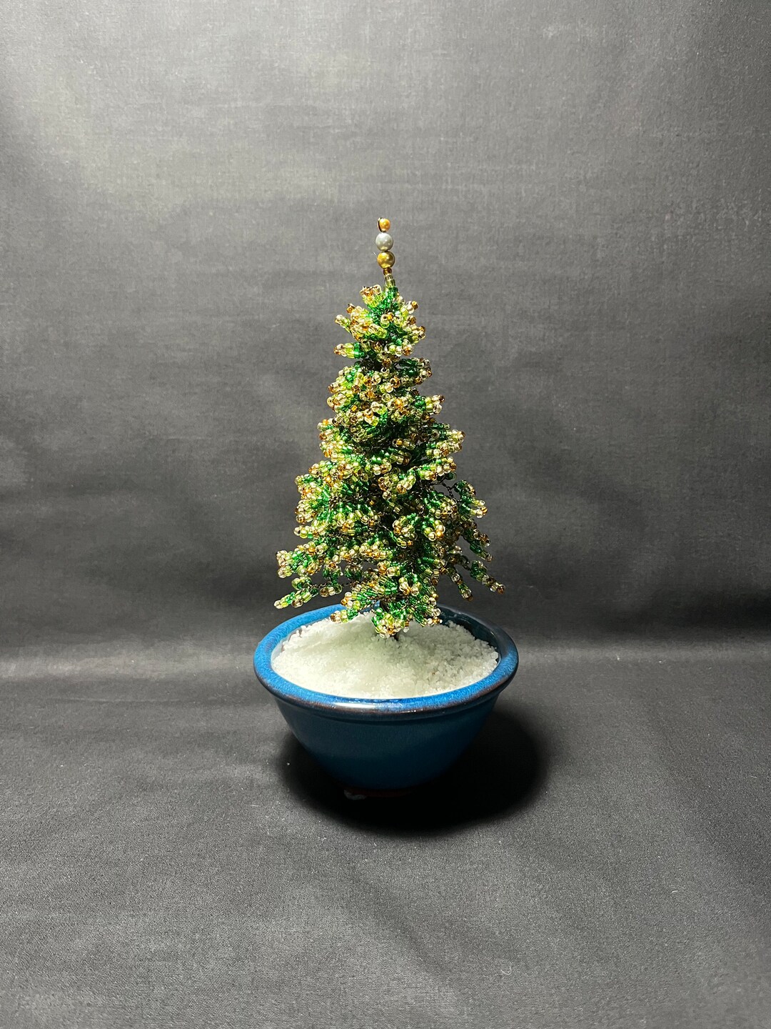 Handcrafted Beaded Wire Fir Tree, Christmas Decoration, Home Decor ...