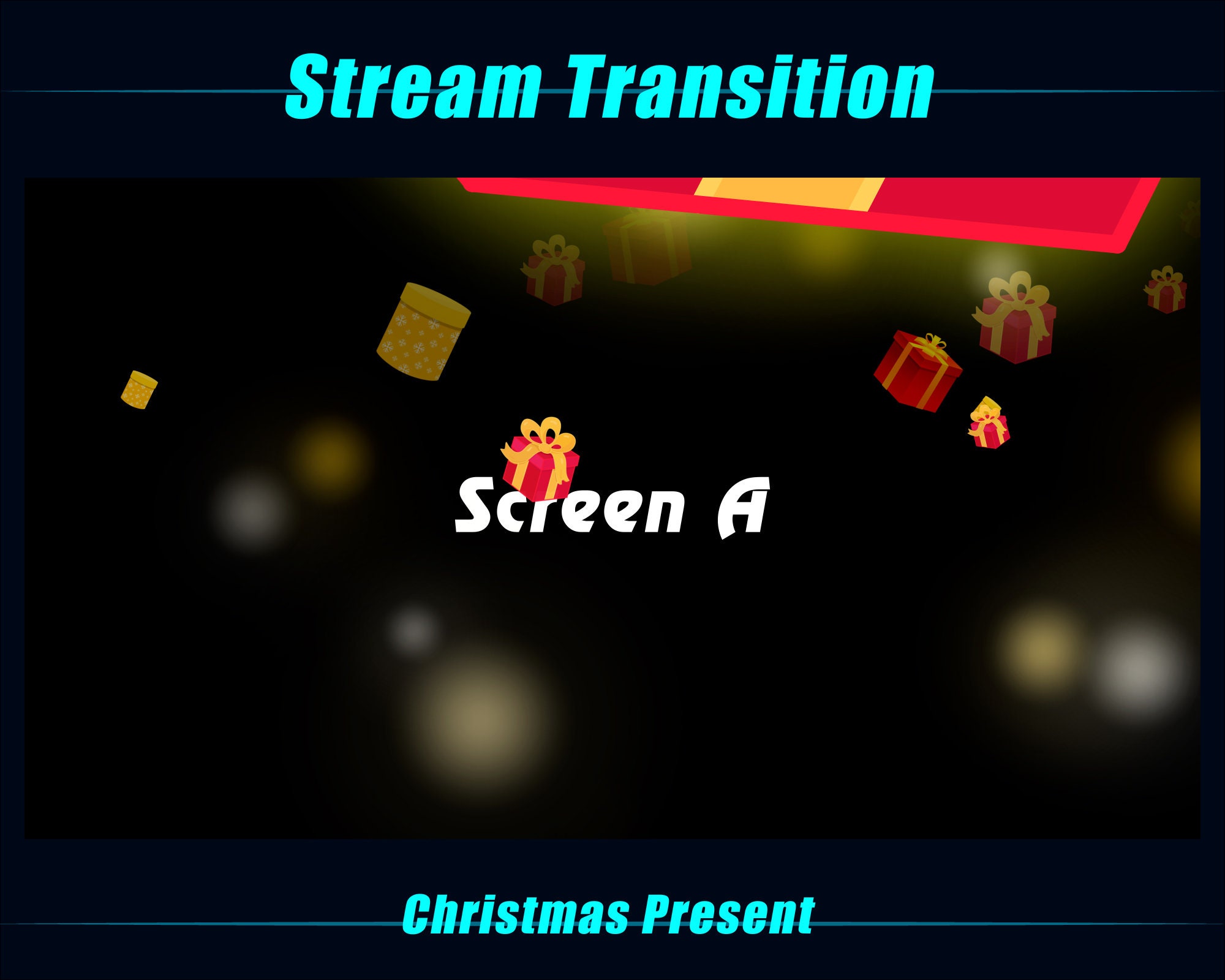 Falling Xmas Gift Boxes Animated Stream Stinger, Falling Christmas ...