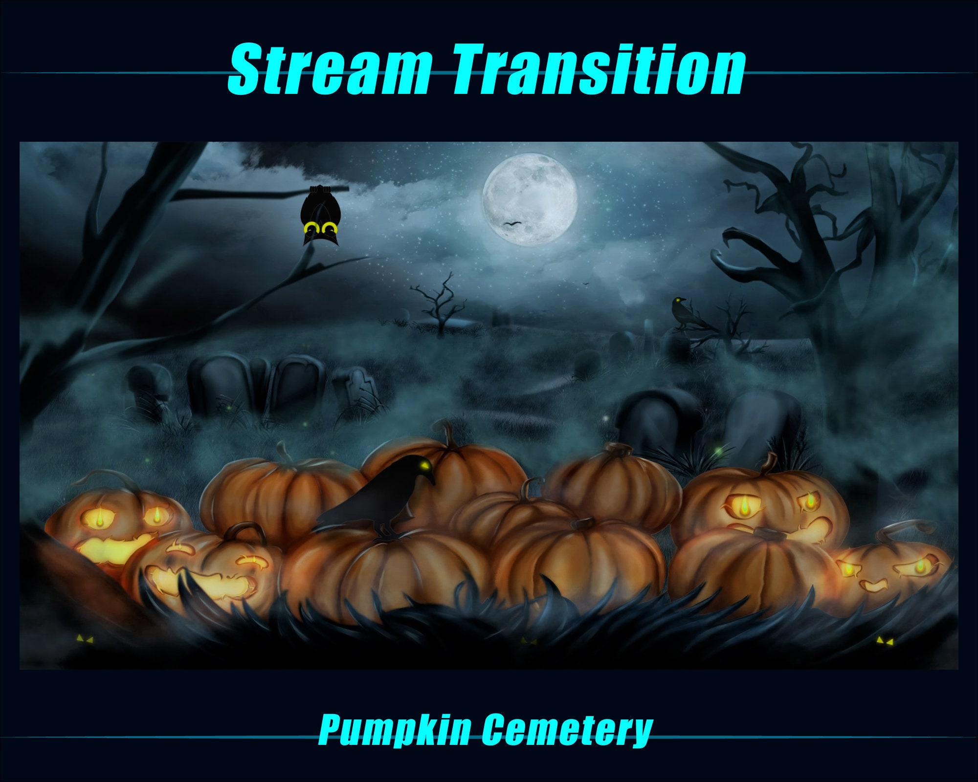 Animated Stream Transition Pumpkin Cemetery Stinger Halloween Pumpkin