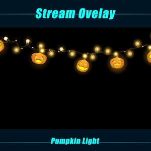Halloween Animated Twitch Stream Decoration, Halloween Pumpkin Light Twitch Decoration, Halloween Twitch Overlay for Streamer, Vtuber, OBS