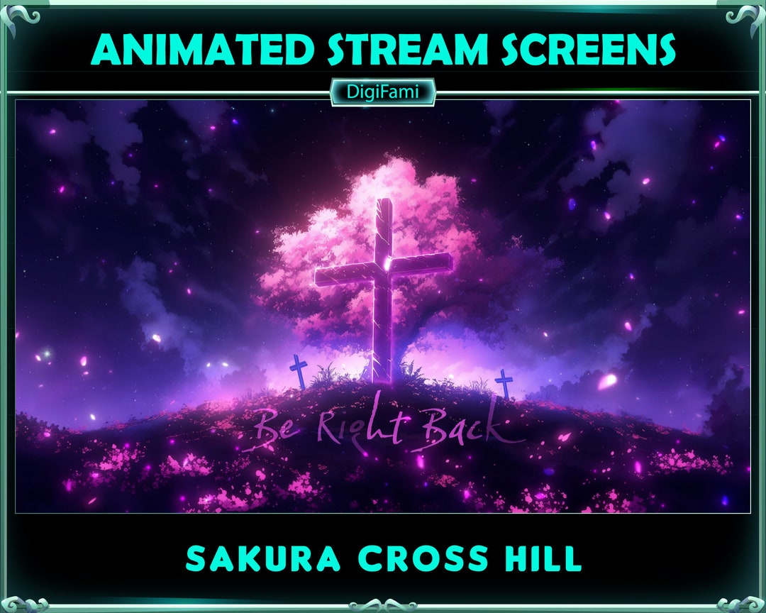 Help Cross Stream Cross Sakura Hill ANIMATED Twitch Stream Overlays, Cross Sakura Hill ...