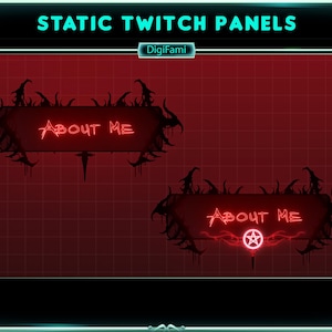 Spooky Bloody Graveyard Static Twitch Panels, Horror Night in Graveyard Twitch Panels, Horror Graveyard Twitch Panels for Streamers