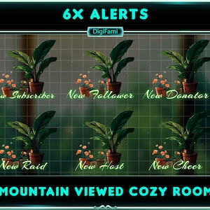 Pflanzen und Blumen animierte Twitch ALerts für Streamer, VTuber, OBS, Streamlabs