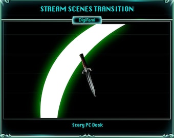 Sword Twitch Transition, Sword Twitch Stream Transition, Sword Stream Scene Transition for Streamers