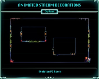 Electric Animated Stream Camera Overlays, Electric Twitch Camera Overlays, Electric Twitch Webcam Decorations for Streamers