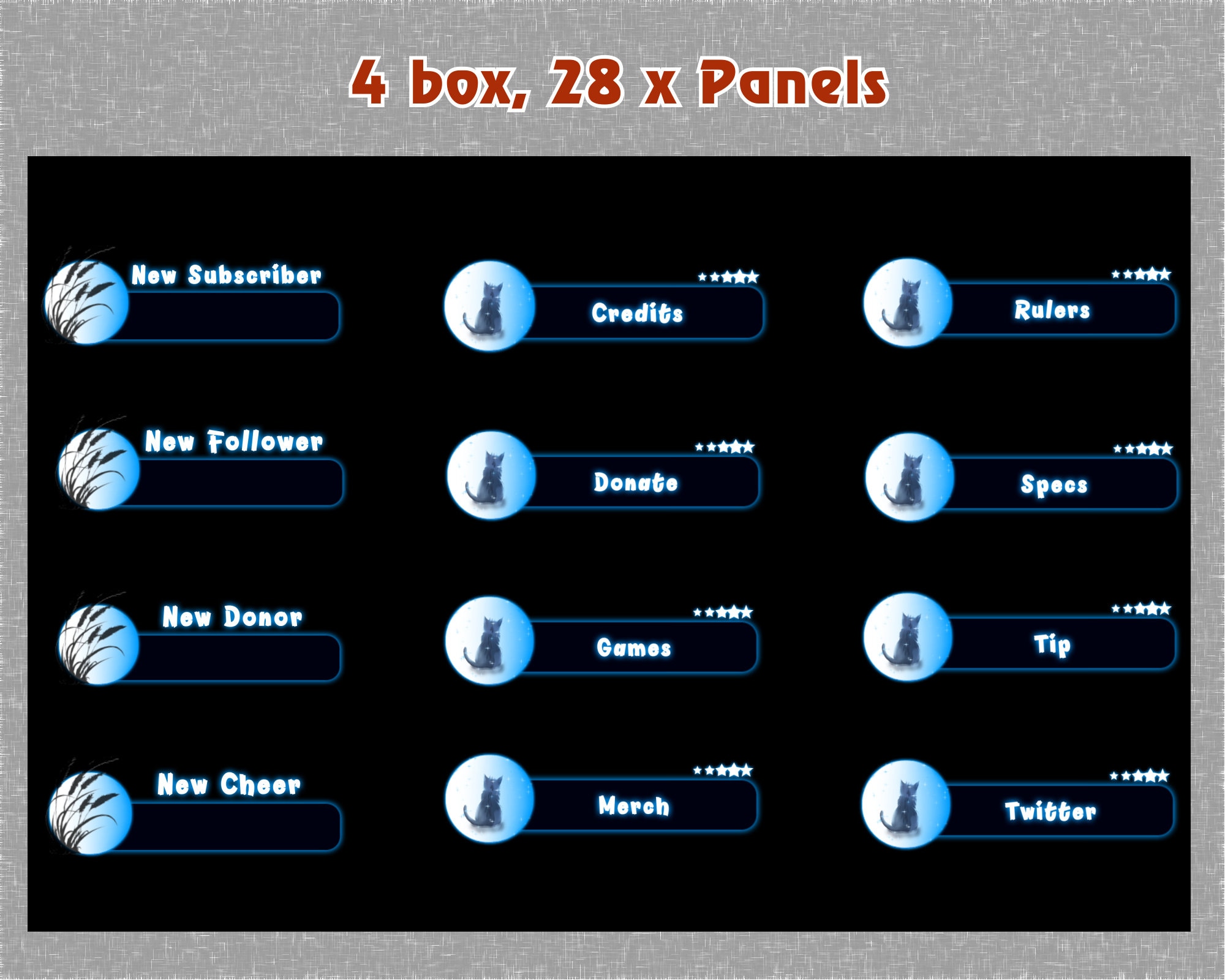 ANIMATED Aries Celestial Stars Twitch Stream Overlay Package / Zodiac ...