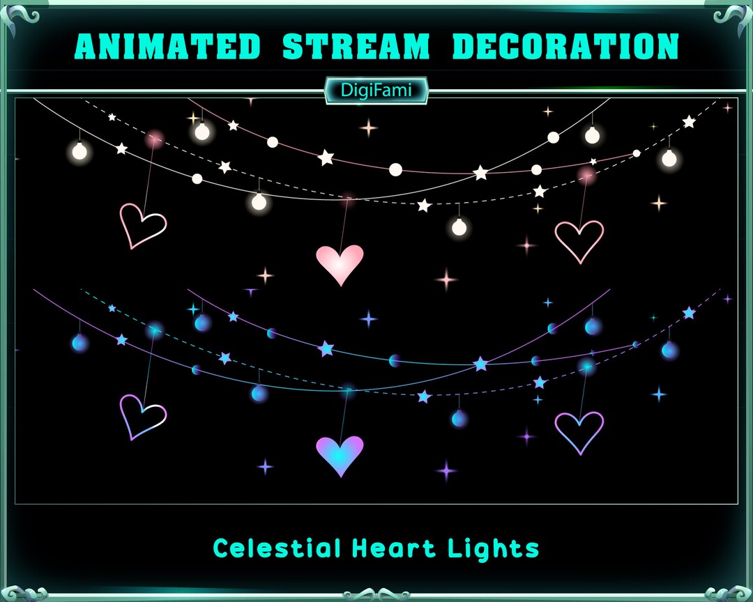 Celestial Heart Light Twitch Decoration, Celestial Heart Light Stream ...
