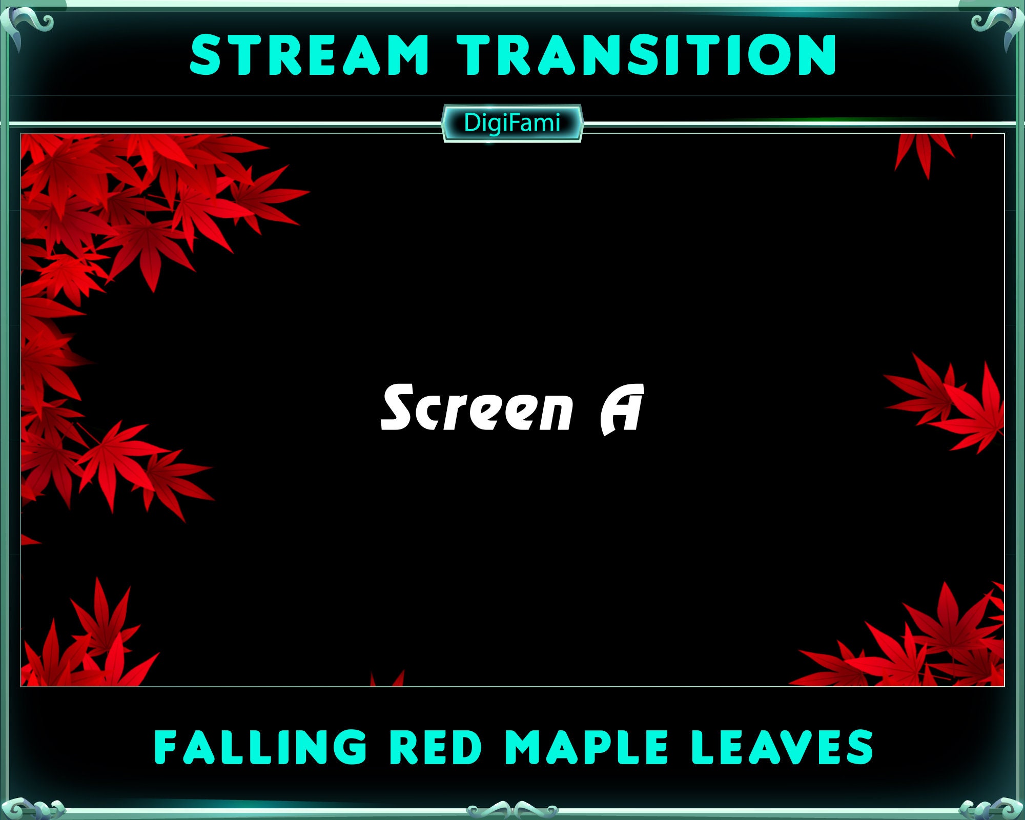 Animated Twitch Transition Red Maple Leaf, Red Maple Leaves Stream ...