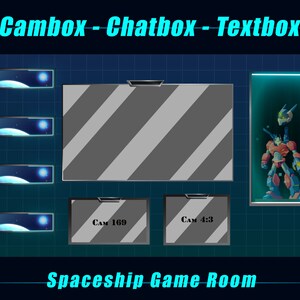 Animated Twitch Neon Spaceship Gaming Room Stream Package, Neon Space ...