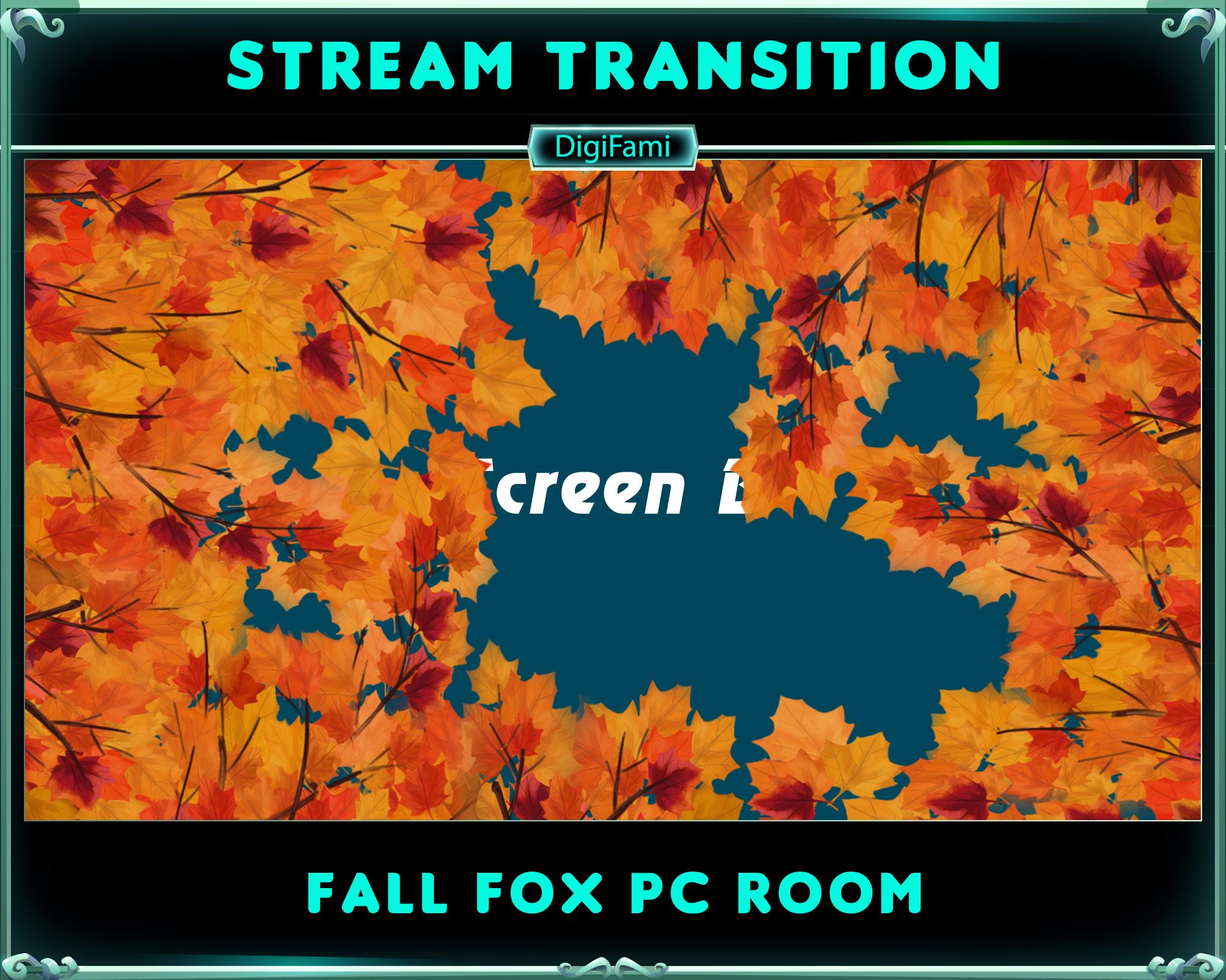Streamers Fall Gif Fox in Fall Maple Leaves Animated Twitch Transition, Fall Fox Stream ...