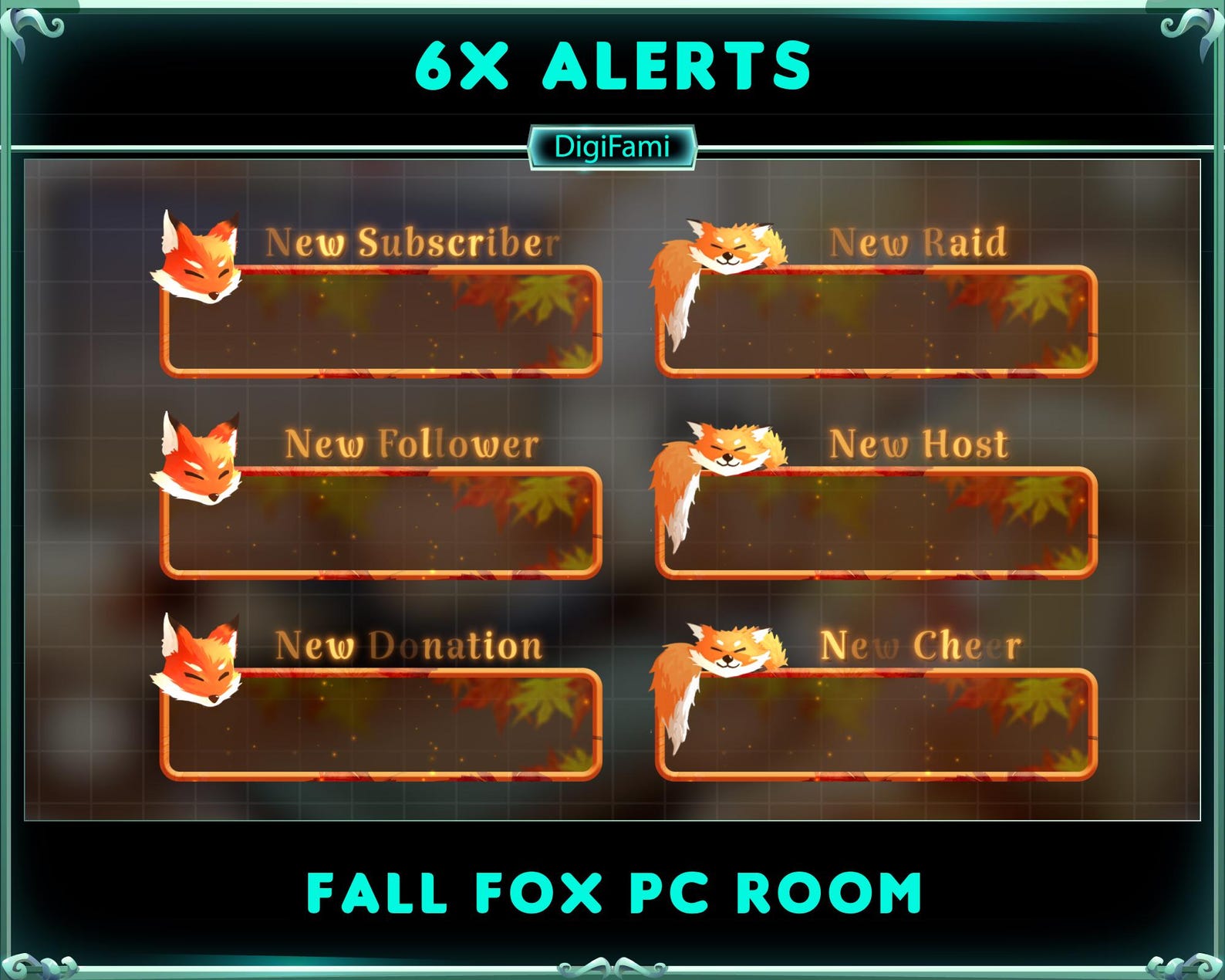 Animated Twitch Alerts Autumn Fox, Animated Fall Fox Twitch Alerts ...