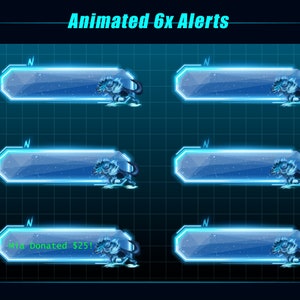 Animated Twitch Alerts Animated ICE Wolf Stream Alerts for Streamers, Vtubers, OBS, Discord, Streamlabs | Winter Stream Pack