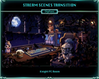 Knight PC Raumstrom Übergang, Knight PC Raum Twitch Stinger, Knight PC Raumstrom Szene Übergang für Streamer, Vtuber