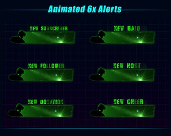 Halloween Neon Killer Animated Stream Alert, Horror Neon Broken Glass Animated Twitch Alert, Halloween Horror Stream Alert, OBS, Streamlabs