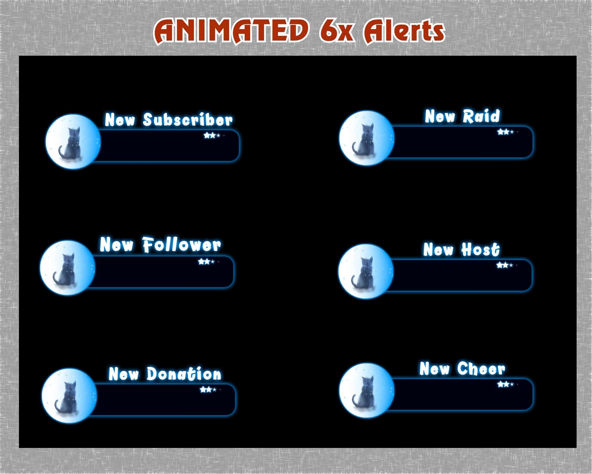 ANIMATED Aries Celestial Stars Twitch Stream Overlay Package / Zodiac ...