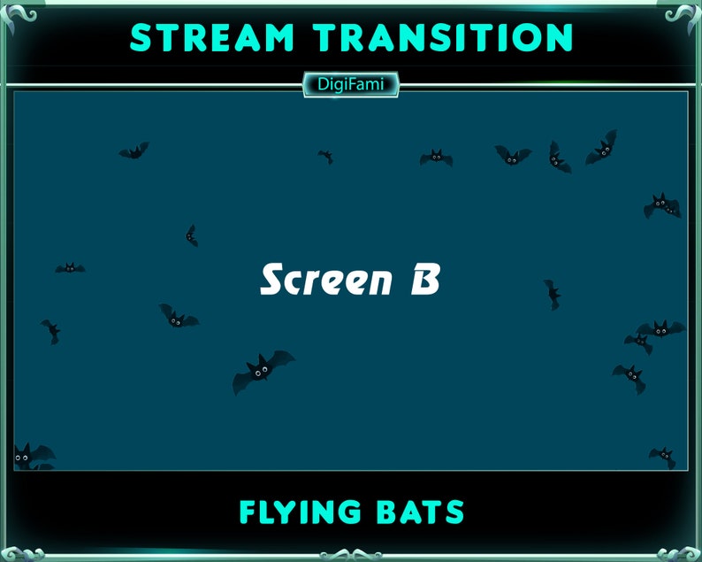 Flying Bat Twitch Transition, Halloween Twitch Stream Transition ...