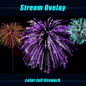Firework Shooting Overlay, Party Confetti Shooting Overlays, Animated Twitch Stream Decoration for Stream, OBS, Streamlabs