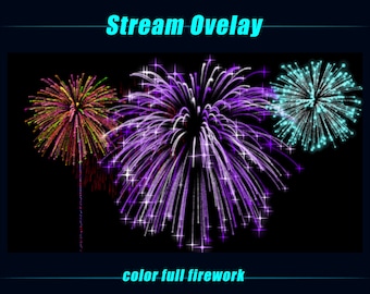 Firework Shooting Overlay, Party Confetti Shooting Overlays, Animated Twitch Stream Decoration for Stream, OBS, Streamlabs