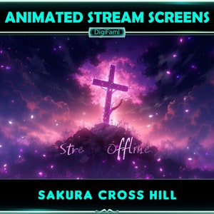 Help Cross Stream Cross Sakura Hill ANIMATED Twitch Stream Overlays, Cross Sakura Hill ...