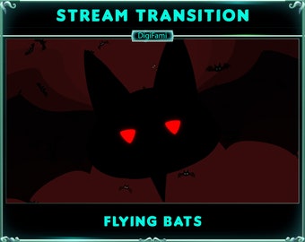 Flying Bat Twitch Transition, Halloween Twitch Stream Transition, Halloween Bat Stream Transition for Streamers