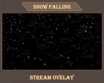 Animated Stream Decoration Falling Snowflakes Overlay / Winter Decoration / Twitch, Mixer, Discord / Streaming / Stream Graphics