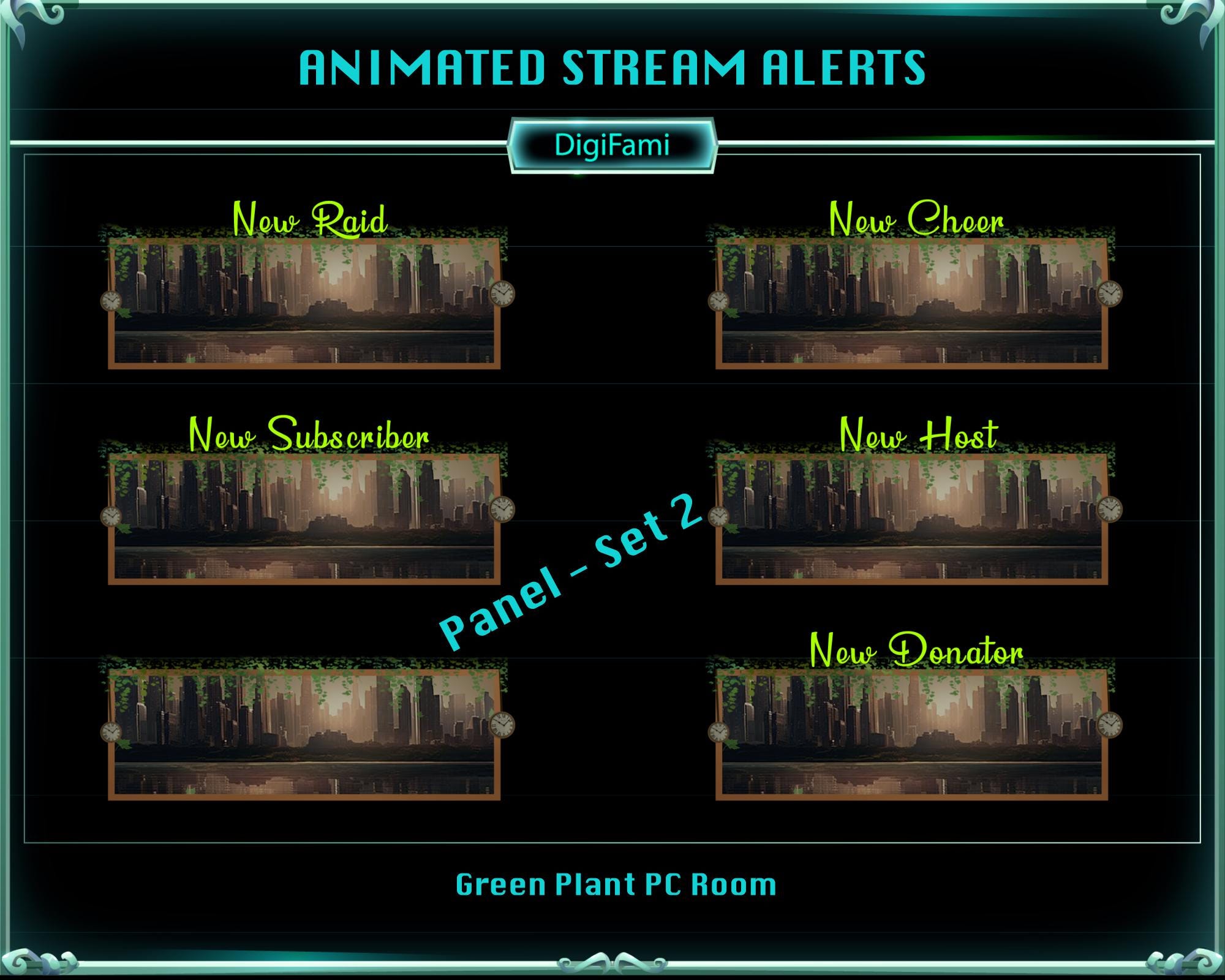 Informatica Streamer Pacote de Overlay Animado para Streaming: Sala de Informática Green ...