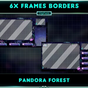 Overlay Frame Adventure Dreamy Forest ANIMATED Stream Overlays Package, Witchy Pandora Forest ...