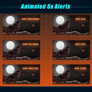 Animated Twitch Alerts | Animated Fire Wolf Stream Alerts | Streamers, Vtubers, OBS, Discord, Streamlabs