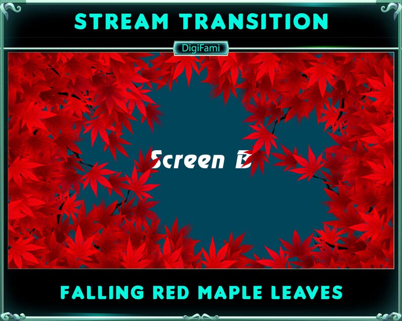 Animated Twitch Transition Red Maple Leaf, Red Maple Leaves Stream ...