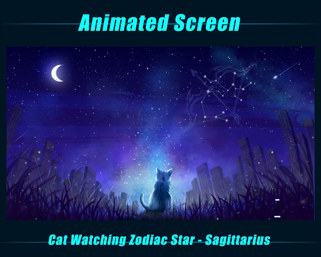 Animated SAGITTARIUS Twitch Screen Overlays / Astrological Sign Screen ...