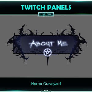 Paneles de Twitch estáticos de cementerio espeluznante, noche de terror en paneles de Twitch de cementerio, paneles de Twitch de cementerio de terror para streamers, YouTubers