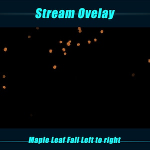 Animiertes AhornBlatt Fallende Twitch Overlay / Animiertes rot gelbes Blatt, das von links nach rechts fällt, zum Streamen, Mixer, Discord