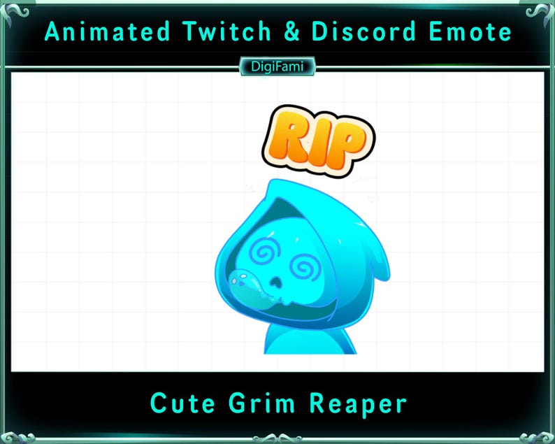 Steam Rip Reaper RIP Grim Reaper Animated Twitch Emotes, Cute RIP Grim Reaper Chat ...