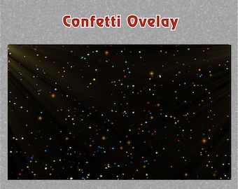 Animierte bunte Konfetti Overlays / Party Overlays / Twitch, Mixer, Discord / Twitch Stream Dekoration / Stream Graphics