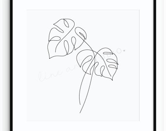 Palm Line Art Digital Print, Single Line Art, Line Drawing, Line Art Palm, Palm Tree Line Art, One Line Drawing, Palm Tree Wall Art