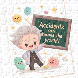 Alexander Fleming Full Bundle | Clipart + SVG + 4 Animated Videos | Cute Chibi Scientist Kids Science Pack | Digital Download