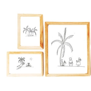 Printable Tropical Gallery Wall Set of 3 Caribbean Life Haitian Coastal Art Prints