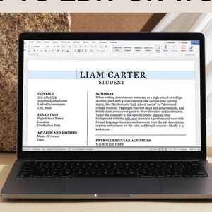 Lebenslaufvorlage für Studenten - Bearbeitbarer Lebenslauf, Anschreiben (Word, Apple-Seiten)