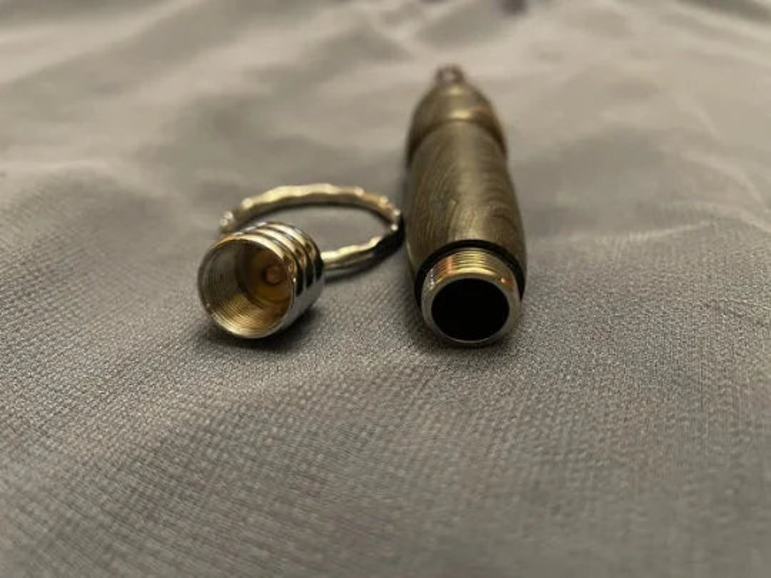 Secret Compartment Keychain With Whistle Etsy